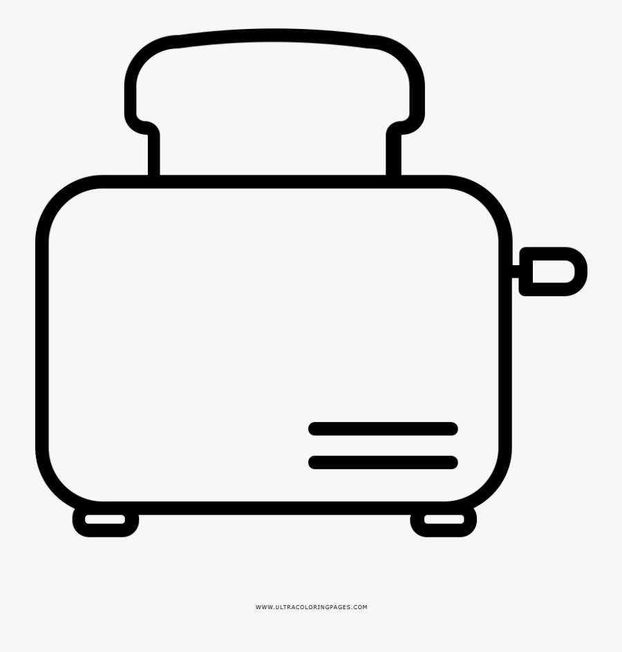 Toaster Coloring Page, Transparent Clipart
