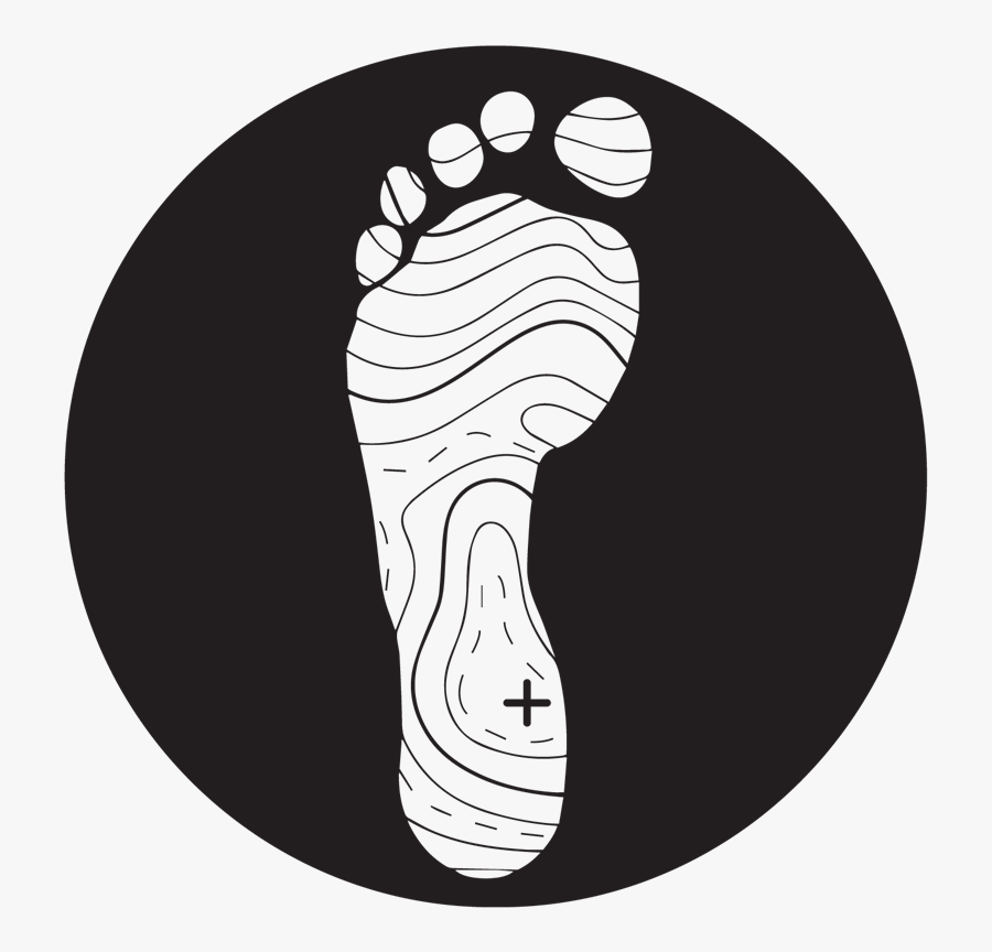 Clipart Of Athlete's Foot Uncolored, Transparent Clipart