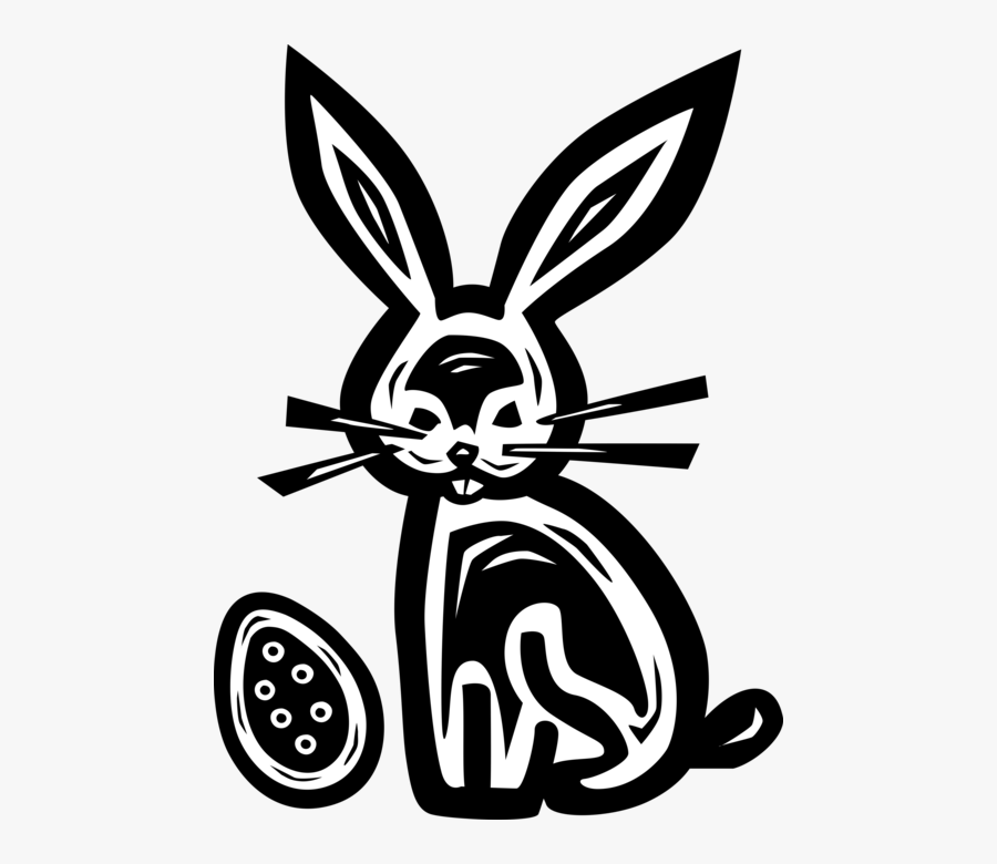 Vector Illustration Of Pascha Easter Bunny Rabbit With - Illustration, Transparent Clipart