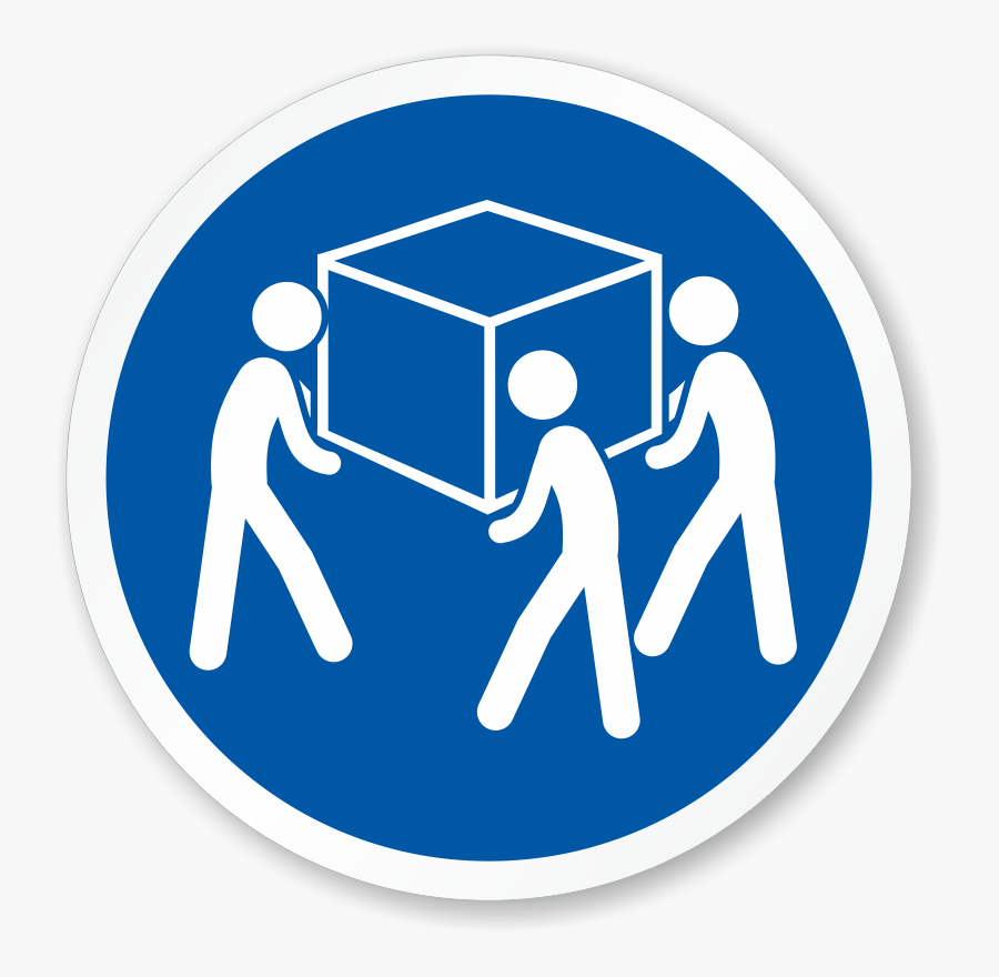 3 Person Lift Required Safety Label - 3 Person Lift Label, Transparent Clipart