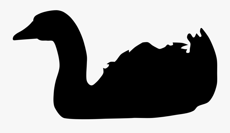 Duck Clip Art Silhouette Neck Beak - Silhouette, Transparent Clipart