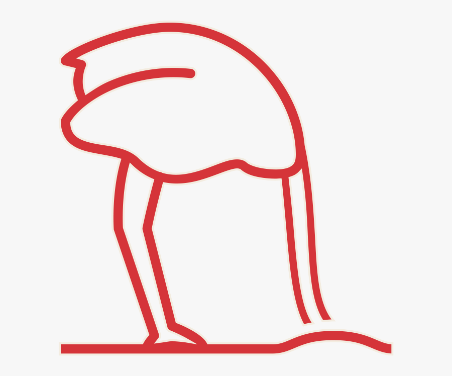 Ostrich Head In Sand Icon, Transparent Clipart