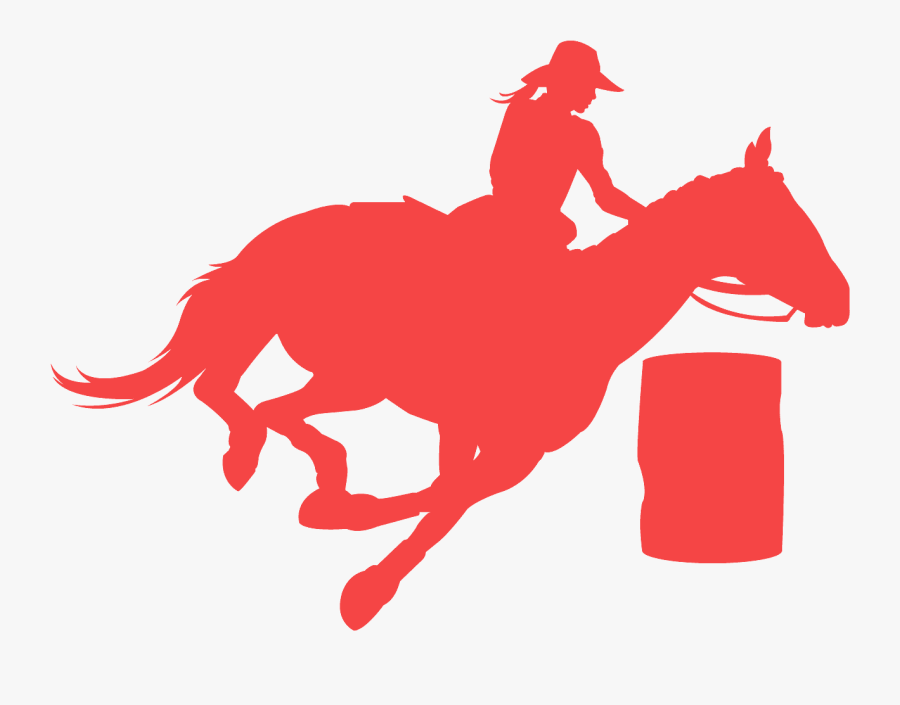 Girl Barrel Racing Vector, Transparent Clipart