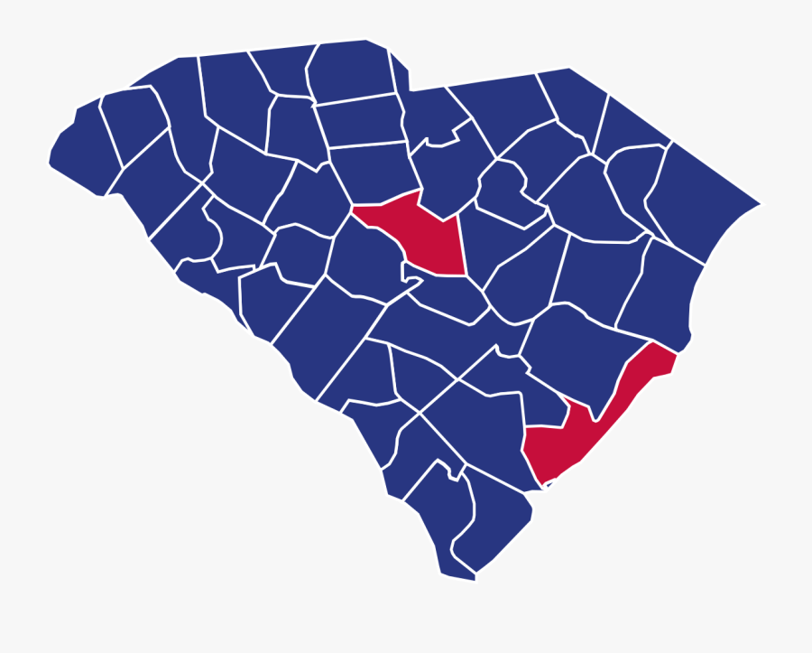 South Carolina Political Map 2016, Transparent Clipart