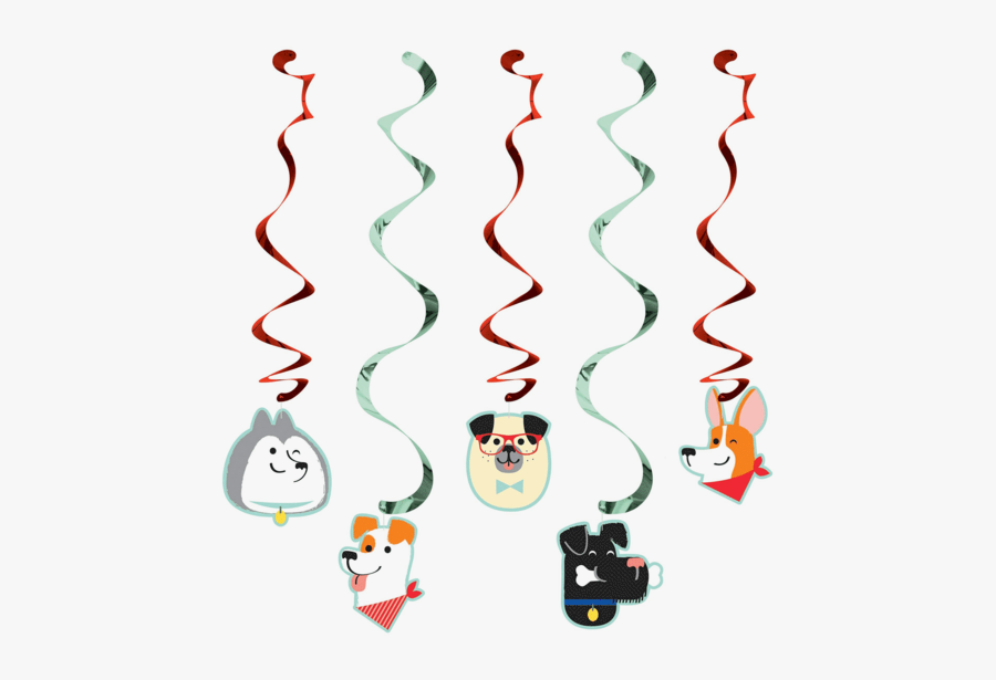 Pawesome Dog Party Dizzy Danglers 30" - Llama Party Supplies, Transparent Clipart