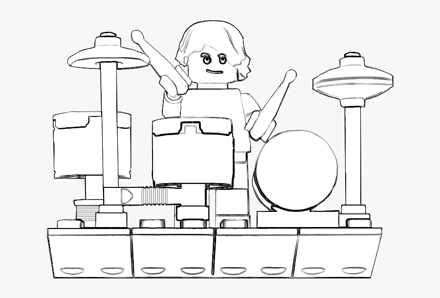 Lego Drum Kit Layout - Cartoon, Transparent Clipart