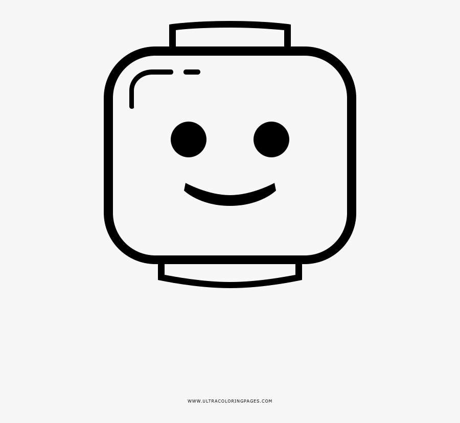 Lego Head Coloring Page - Cabeza De Lego Dibujo, Transparent Clipart