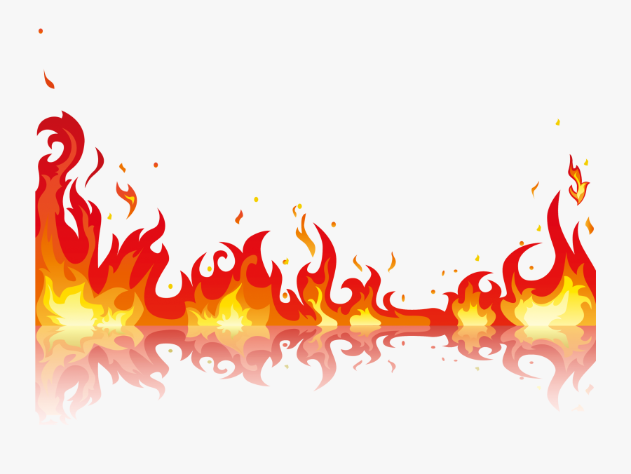 Flame Clip Art Fire - Flame Border, Transparent Clipart