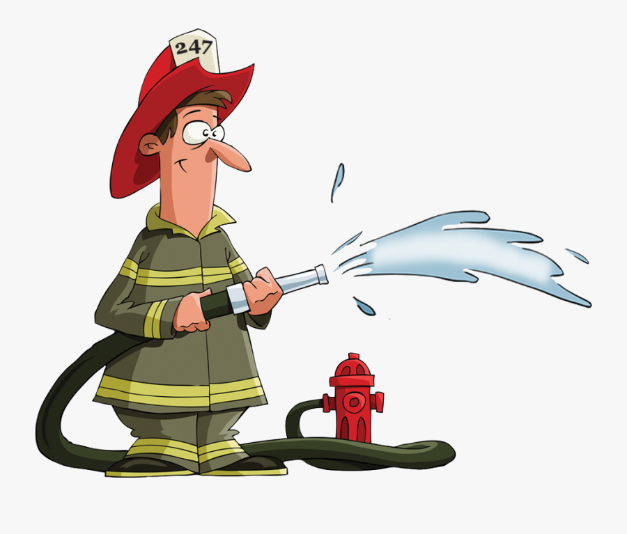 Firefighter Fire Hydrant, Transparent Clipart