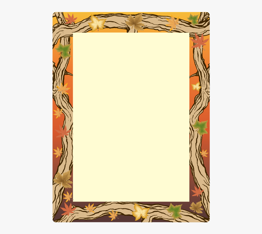 Free Paper Borders Designs - Autumnal Borders, Transparent Clipart