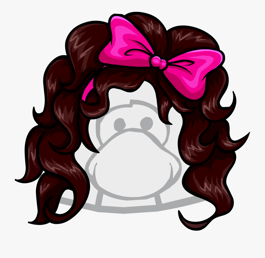 Club Penguin Wiki - Club Penguin Black Hair, Transparent Clipart