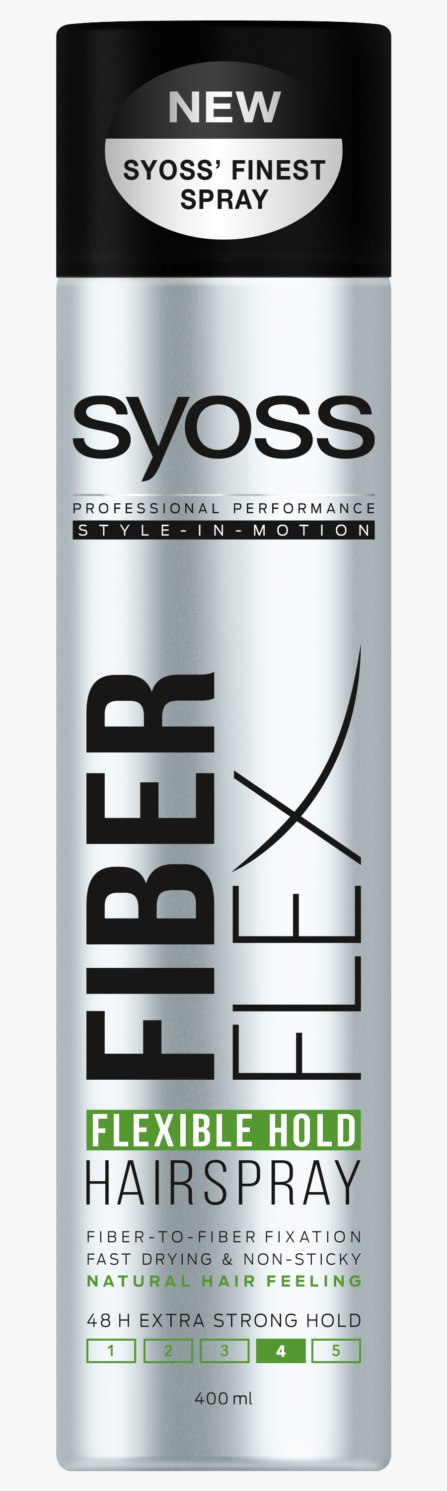 Syoss Лак Для Волос Fiber Flex Упругая Фиксация, Transparent Clipart