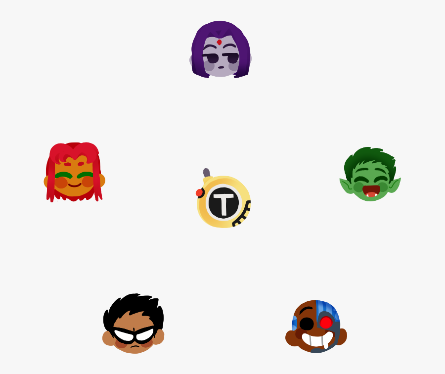 Teen Titans Emoji Stickers Available On Redbubble Here - Teen Titans Emoji, Transparent Clipart