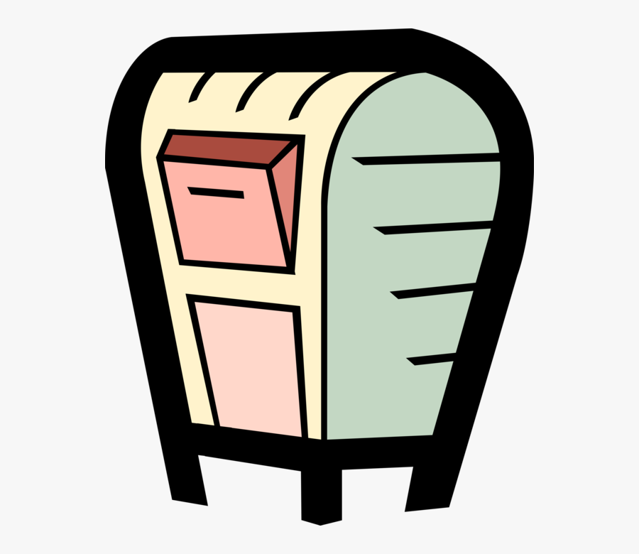 Vector Illustration Of Letter Box Or Mailbox Receptacle, Transparent Clipart