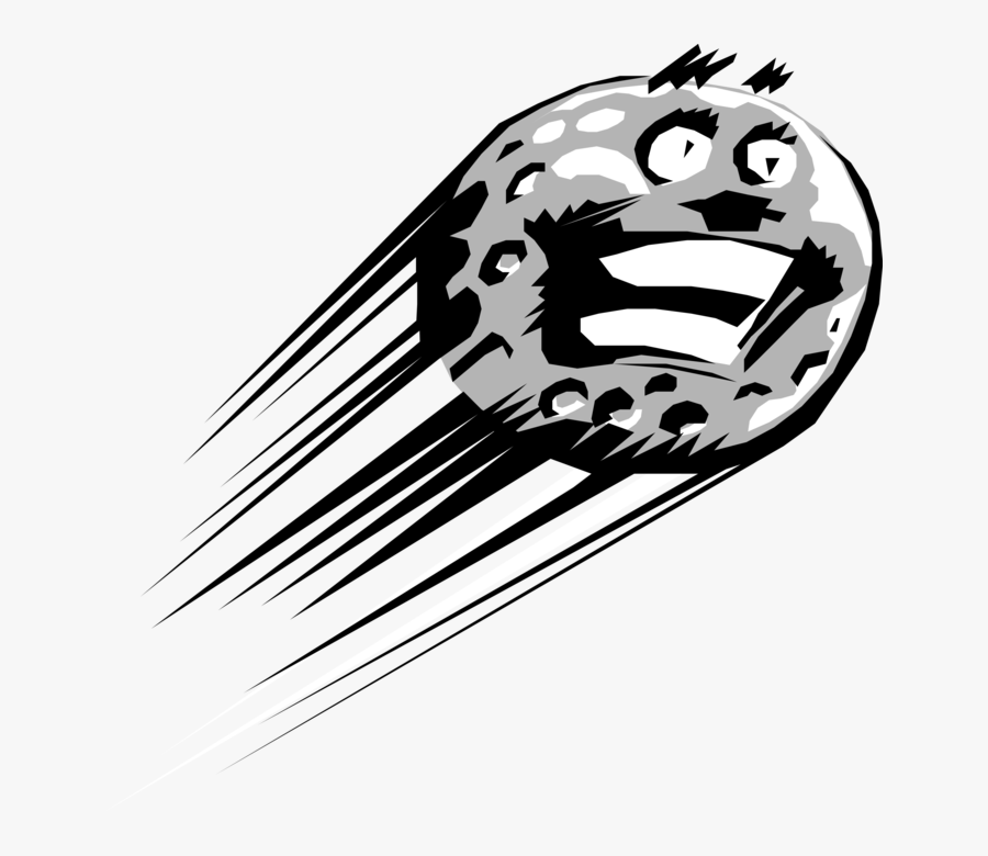 Vector Illustration Of Anthropomorphic Golf Ball In - Cartoon Golf Ball, Transparent Clipart