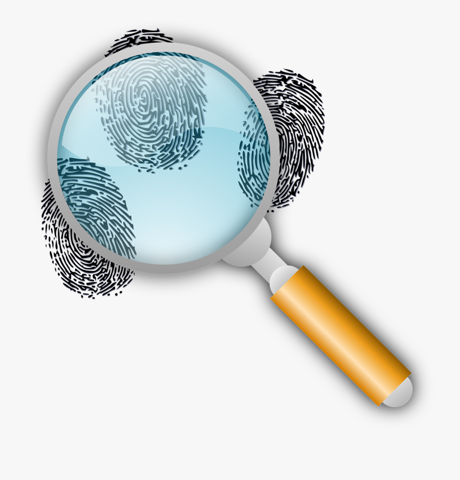 Beverly Hills Notary - Magnifying Glass With Fingerprints, Transparent Clipart