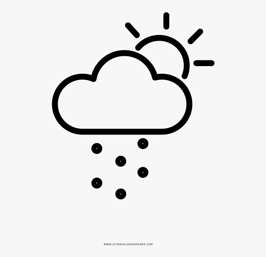 Snowing Coloring Page, Transparent Clipart