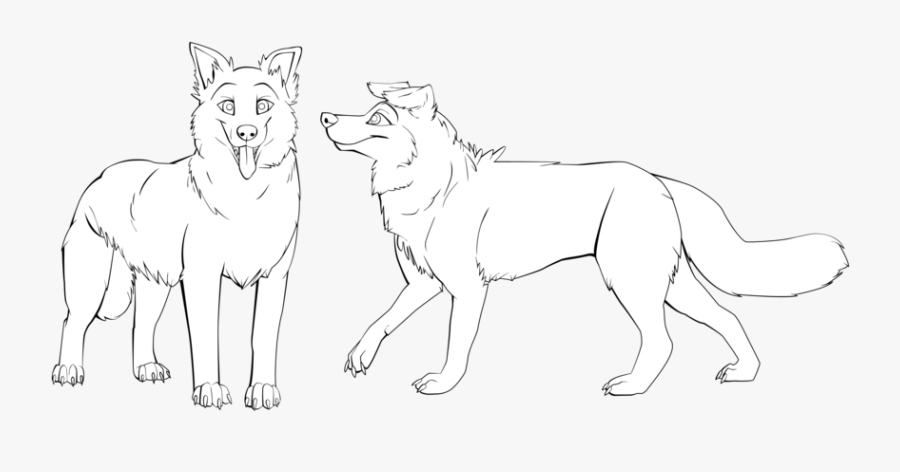 Free Border Collie Line Art By Leechlights On Clipart - Line Art, Transparent Clipart