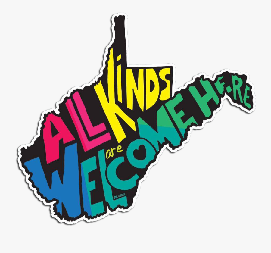 West Virginia All Kinds Welcome Here, Transparent Clipart