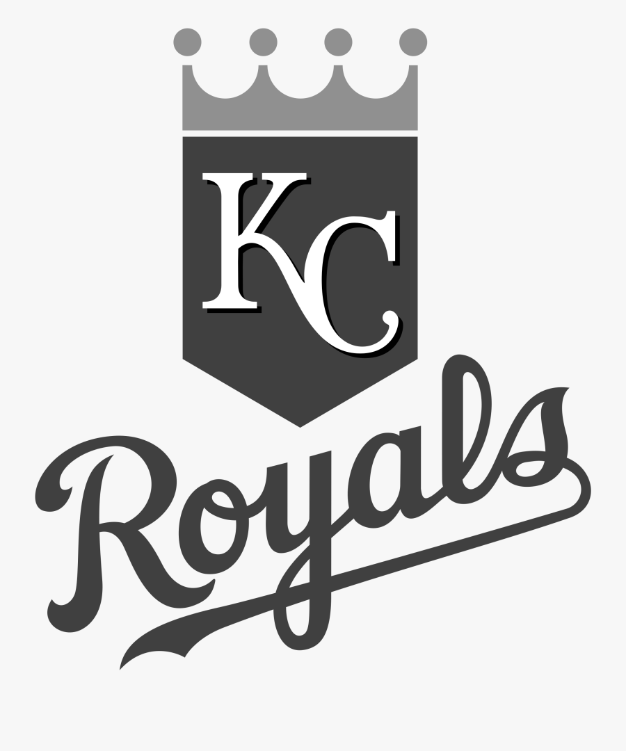 Kansas City Royals Logo Black And White - Kansas City Royals, Transparent Clipart