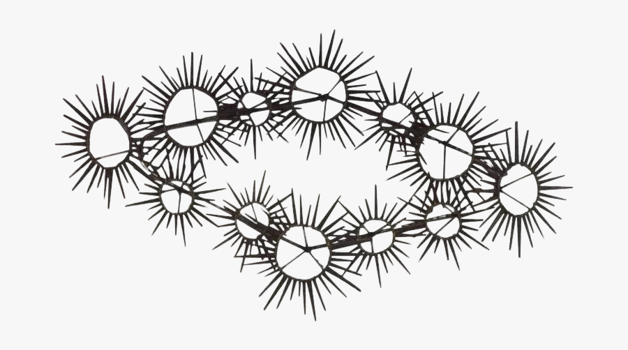 Starburst Clipart Mid Century - Line Art, Transparent Clipart
