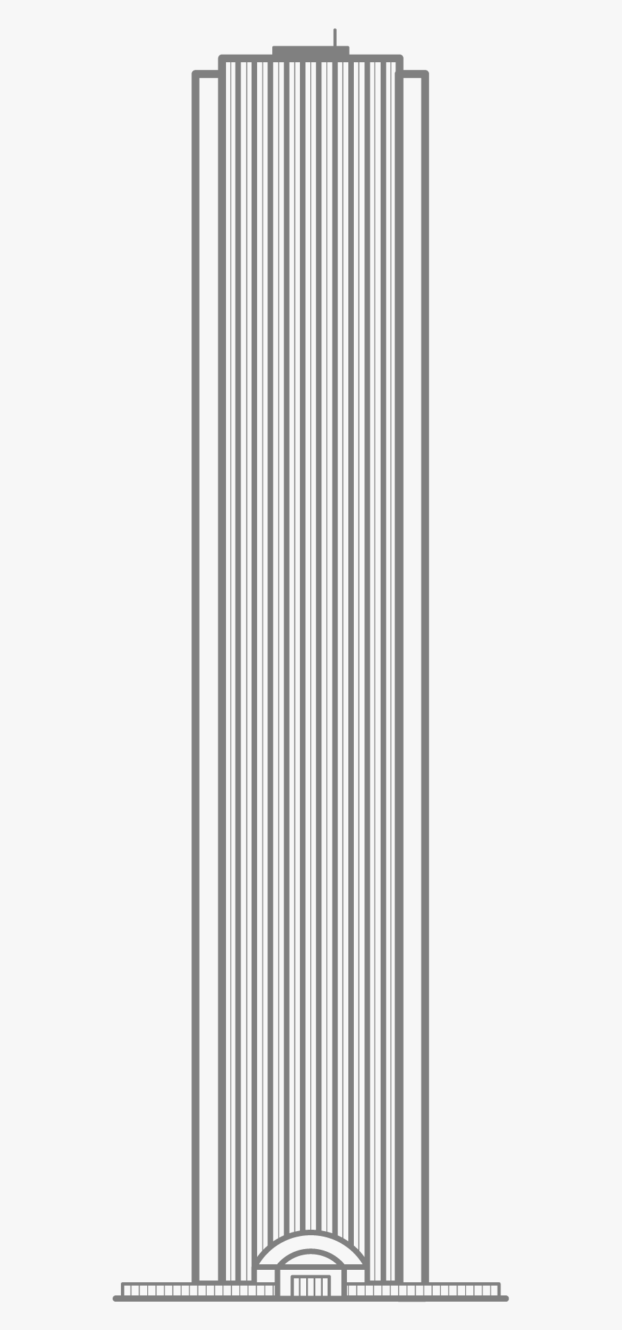 Simple Chicago Skyline Png - Line Art, Transparent Clipart