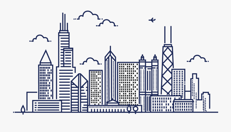 Chicago Skyline - Chicago Clipart, Transparent Clipart
