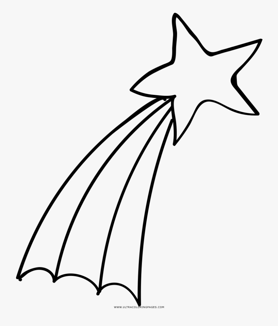 Shooting Star Coloring Page - Estrellas Fugaz Para Colorear, Transparent Clipart