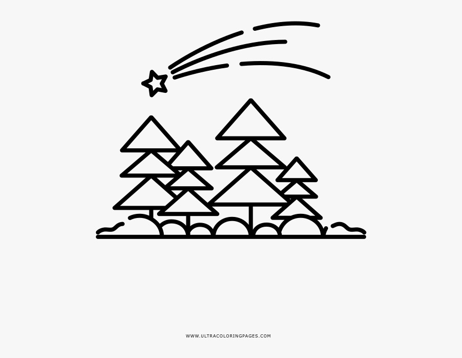 Shooting Star Coloring Page - Line Art, Transparent Clipart
