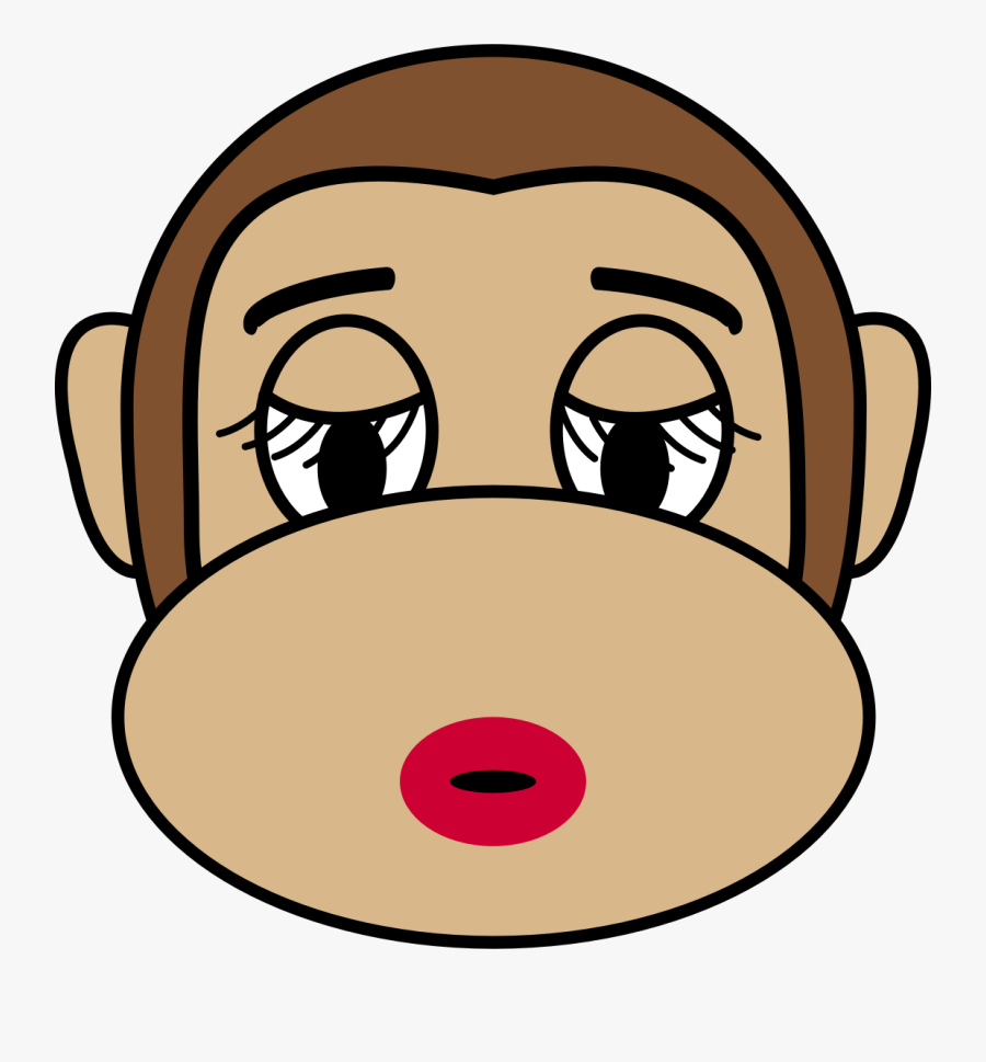 Clip Art Free Download Chimpanzee Primate Cartoon Free - Monkey Face Emoji Png, Transparent Clipart