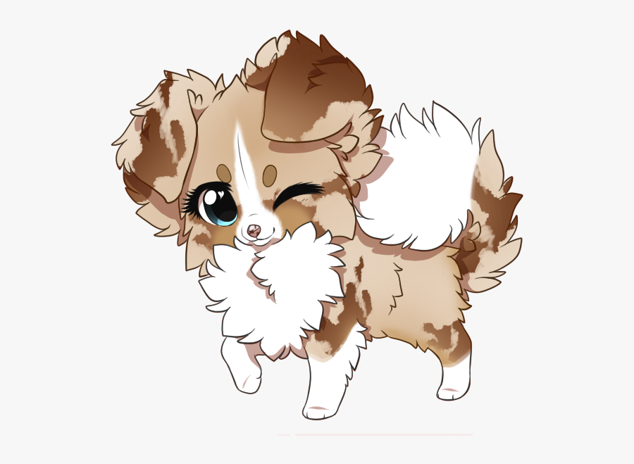 Female Red Merle With White And Copper Australian Shepherd - Cartoon, Transparent Clipart