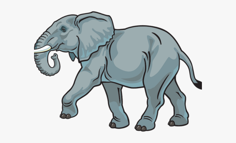 Vector Elephant Side View, Transparent Clipart