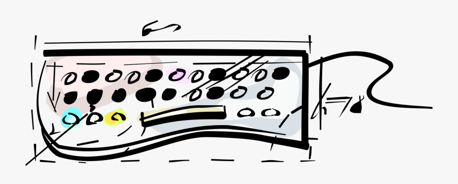 Vector Illustration Of Personal Computer Keyboard Device, Transparent Clipart