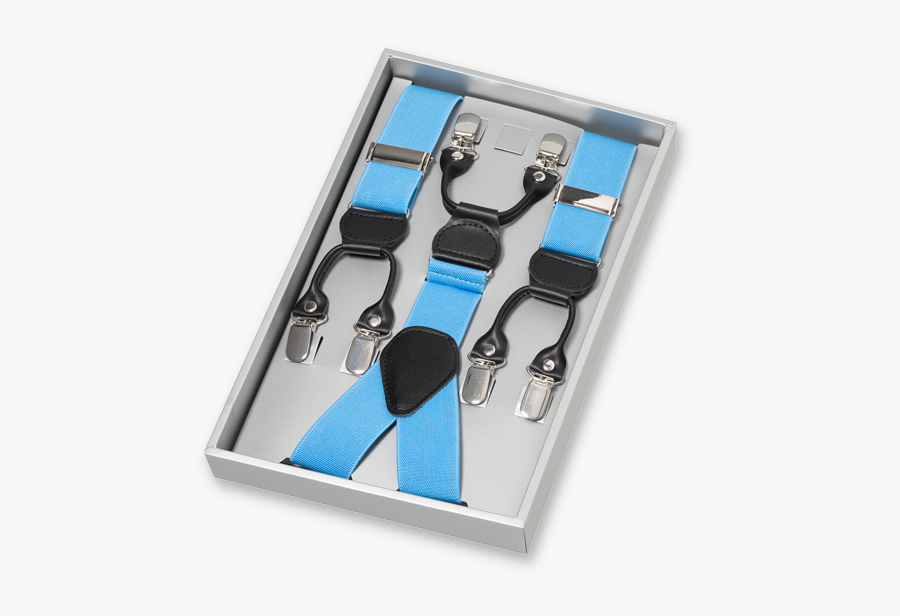 Mens Braces Light Blue With Clips - Suspenders, Transparent Clipart