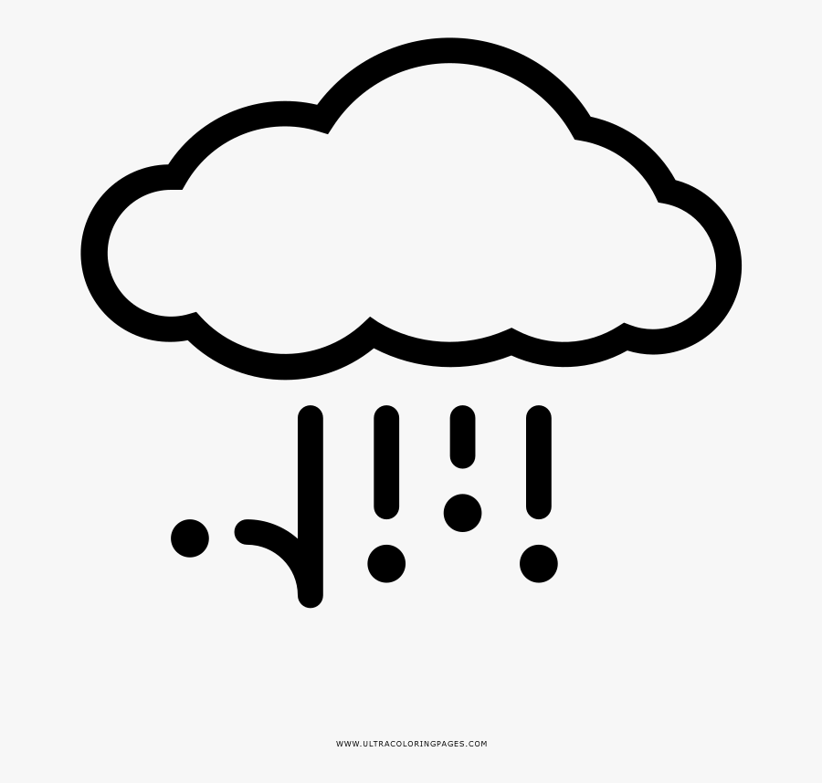 Hail Coloring Page - Granizo Para Colorir, Transparent Clipart