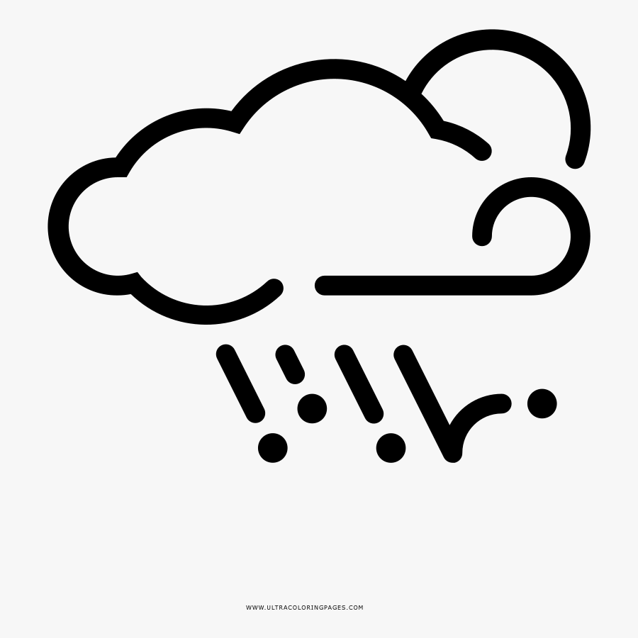 Windy Night With Hail Coloring Page - Granizo Para Colorir, Transparent Clipart