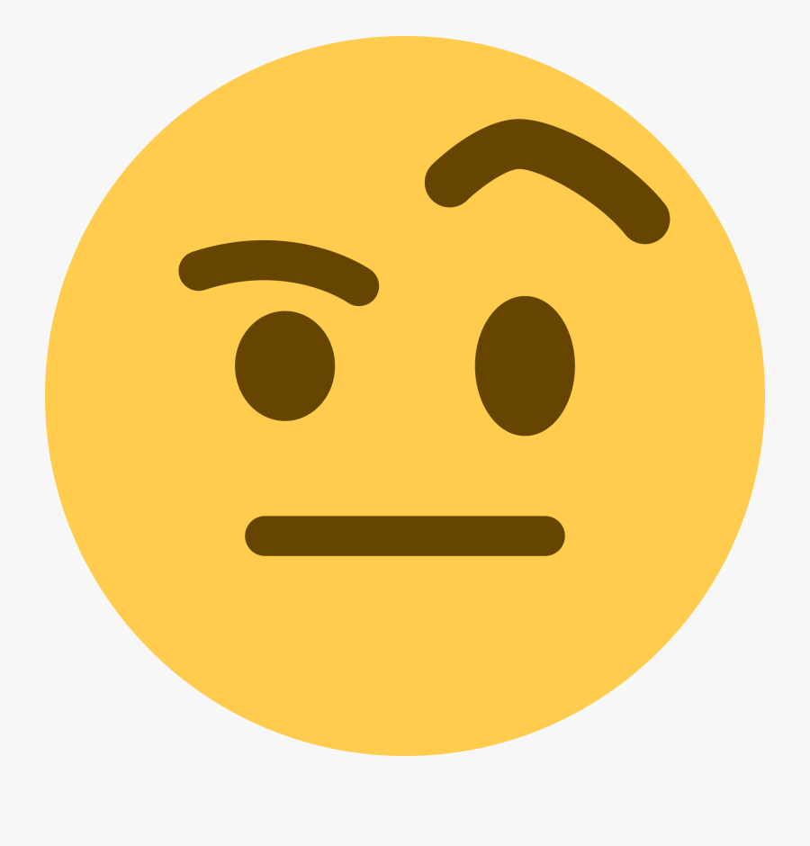 Raised Eyebrow Emoji, Transparent Clipart