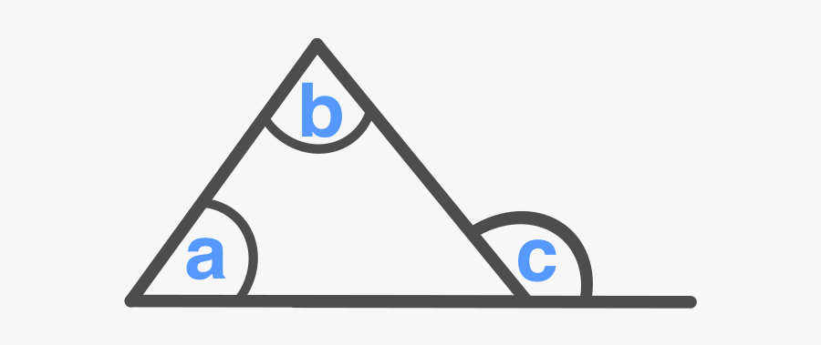 Exterior Angles - Triangle, Transparent Clipart