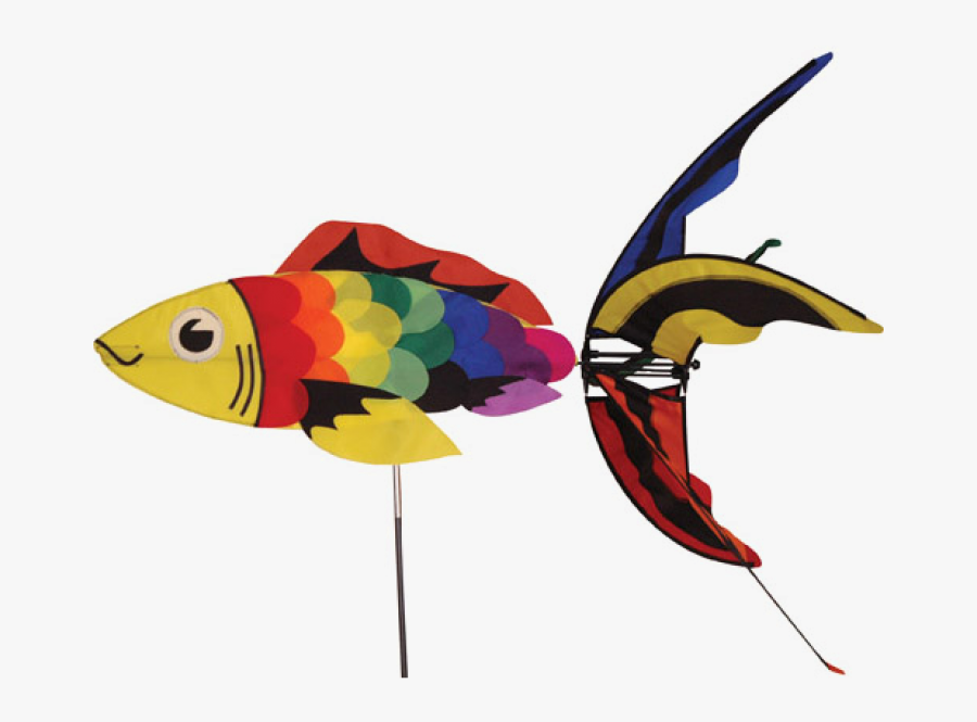 Image Of Rainbow Koi Spinner - Fish Wind Spinners, Transparent Clipart