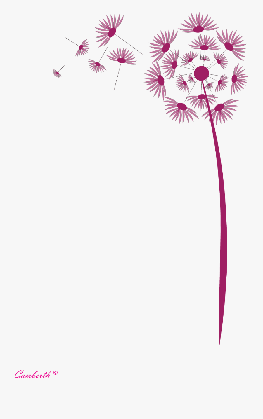 Dandelion Clipart Purple - Dandelion, Transparent Clipart
