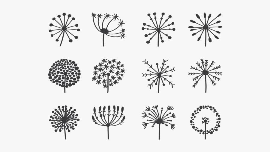 Dandelion Free Vector Art - Diente De Leon Icono, Transparent Clipart