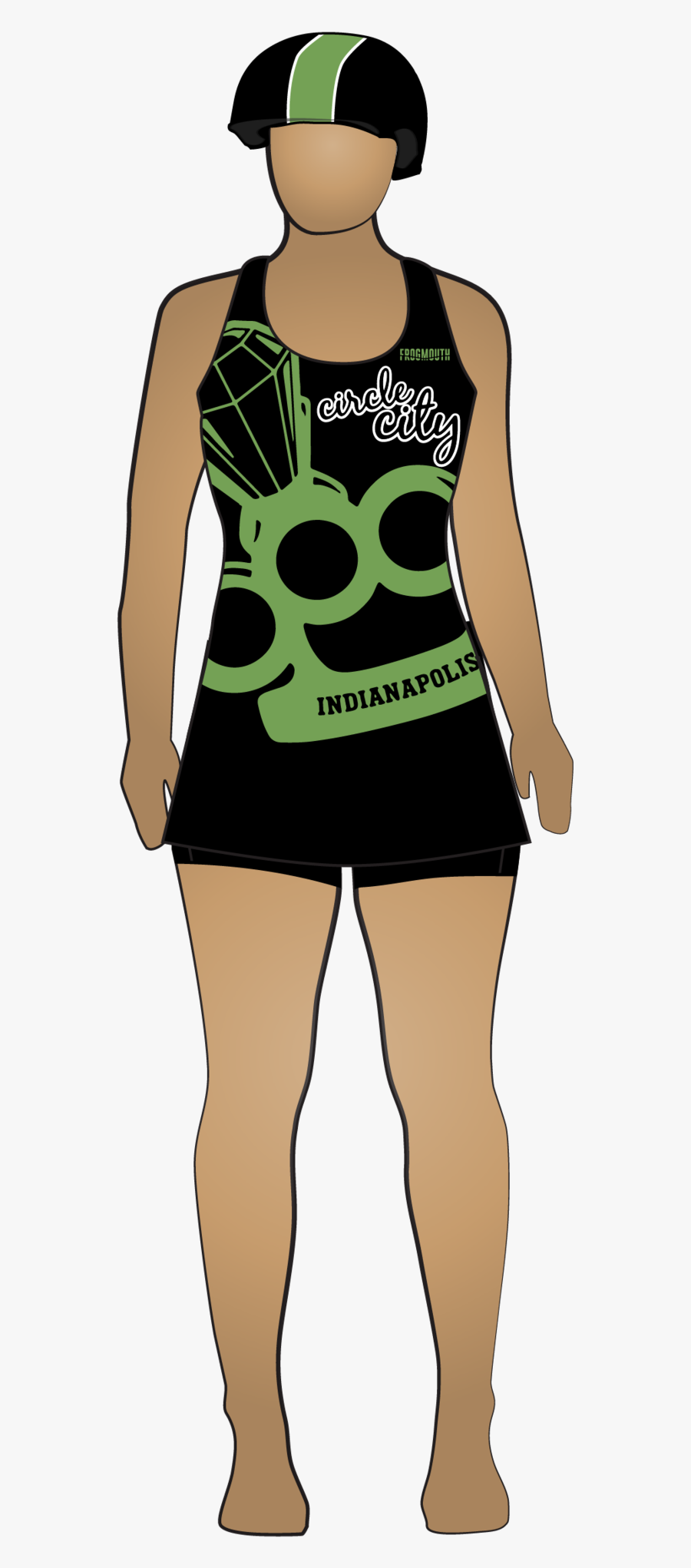 Circle City Girls Uniform Transparent Background - Roller Derby, Transparent Clipart