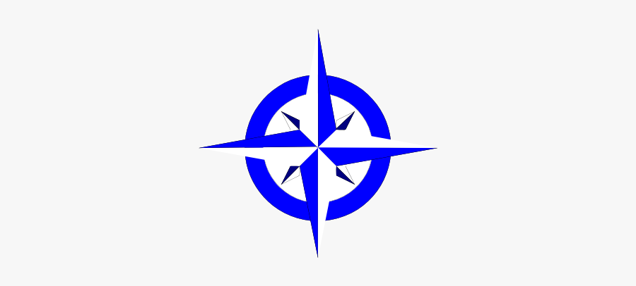 Blue And White Compass Svg Clip Arts - Compass Points In Russian, Transparent Clipart