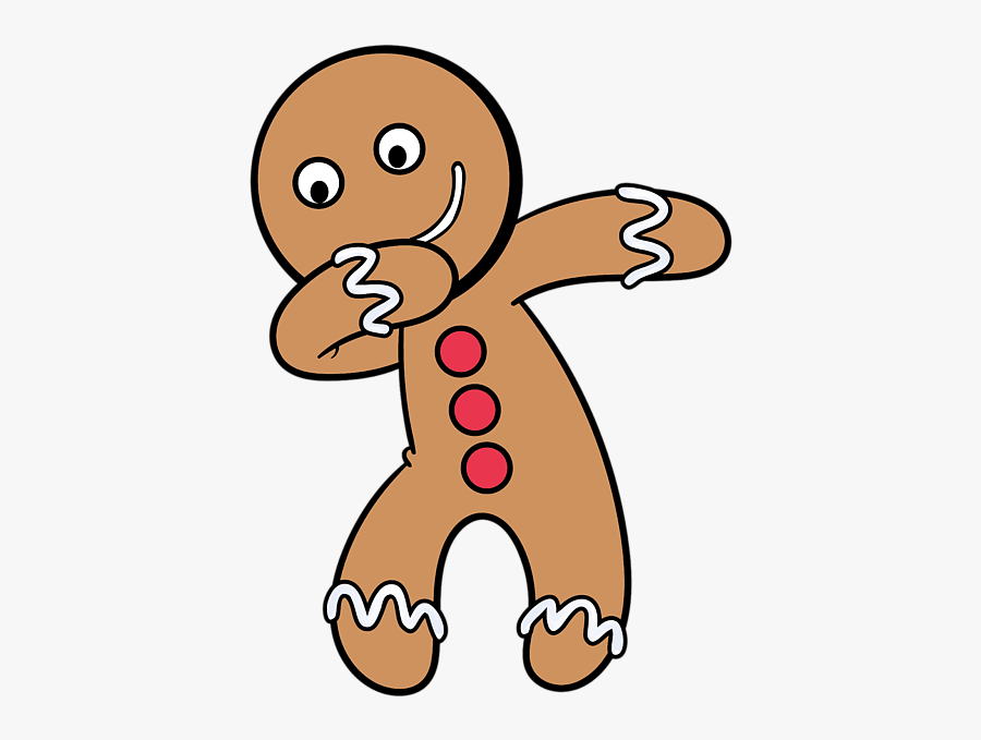 Ginger Bread Man Dabbing, Transparent Clipart