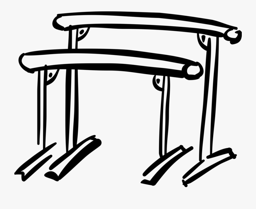 Vector Illustration Of Uneven Bars Or Asymmetric Bars, Transparent Clipart