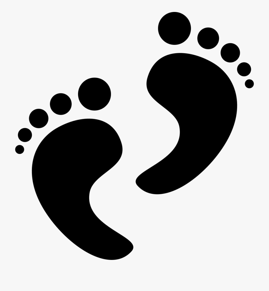 Footprint Silhouette Clip Art - Baby Shower Baby Feet, Transparent Clipart