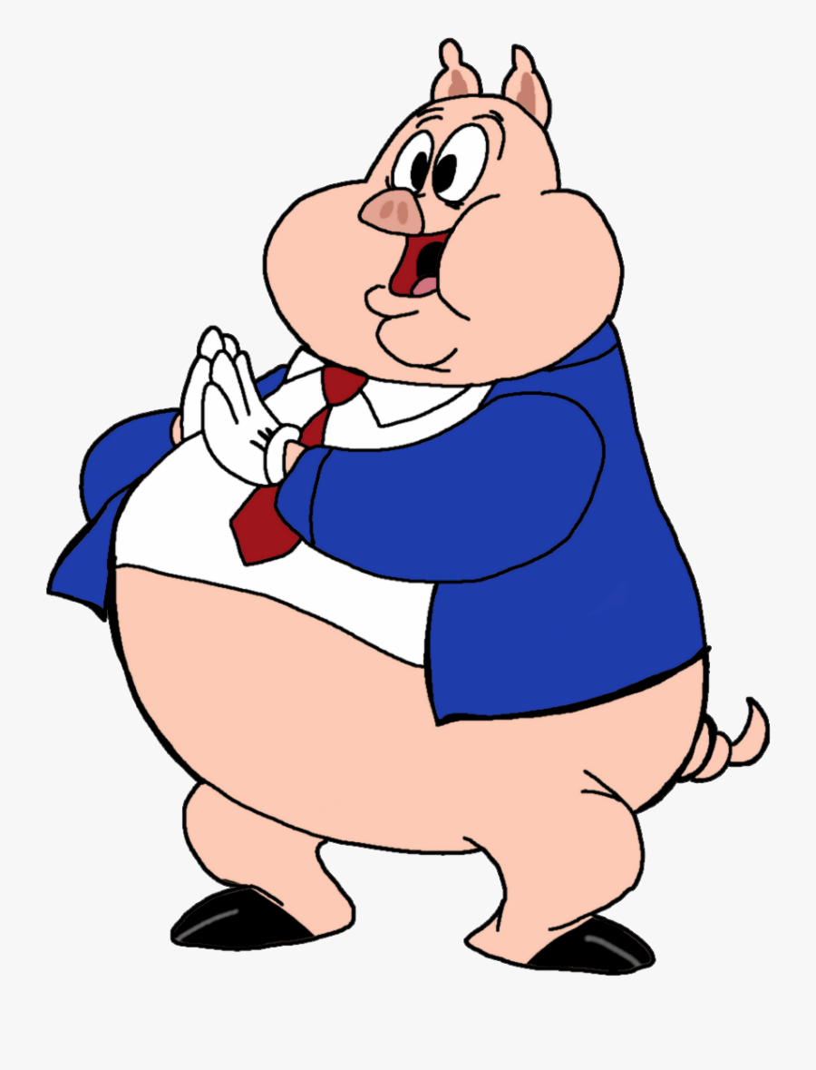 New Looney Tunes Porky Pig, Transparent Clipart