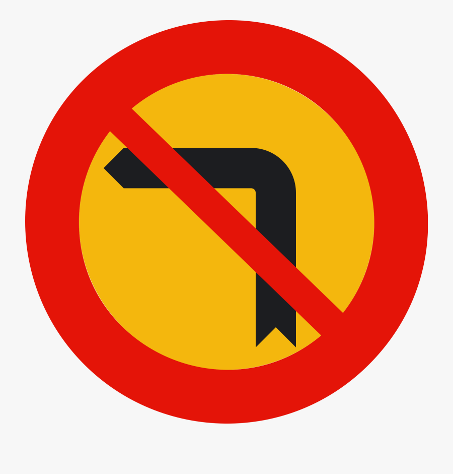 Road Sign Boards Clipart , Png Download - Prohibido Girar A La Izquierda, Transparent Clipart