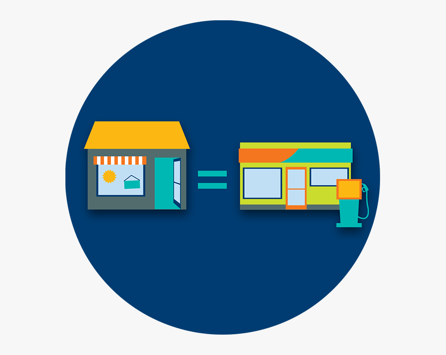 A Retail Outlet And A Service Station With An Equal - Circle, Transparent Clipart