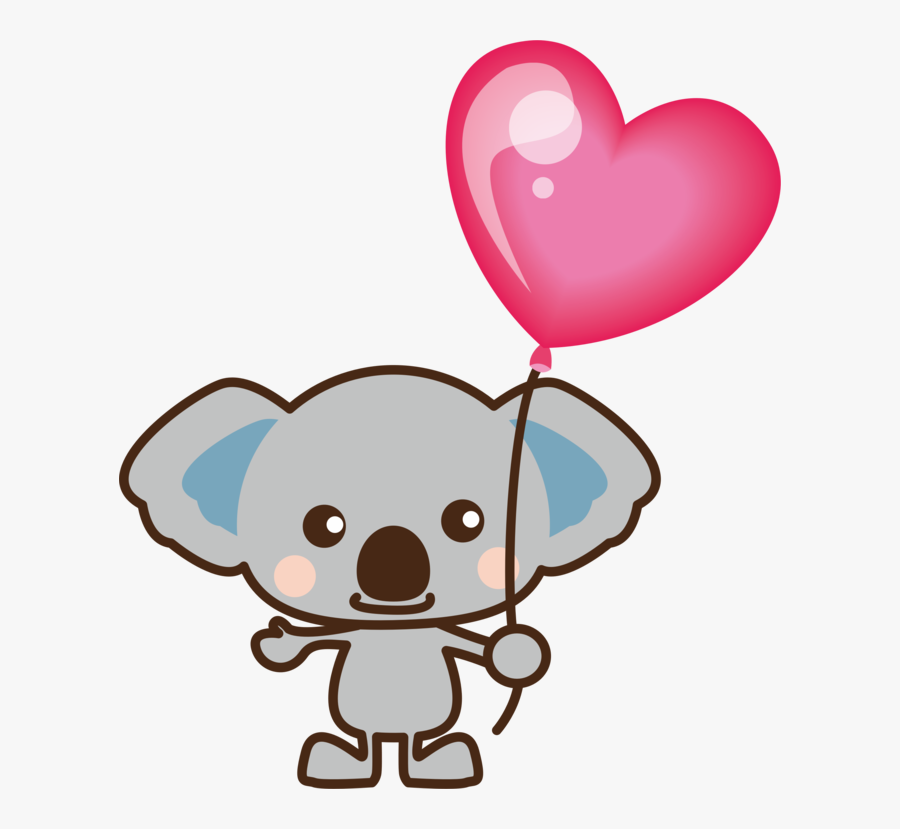 Pink,heart,koala - Koala Gif Png, Transparent Clipart